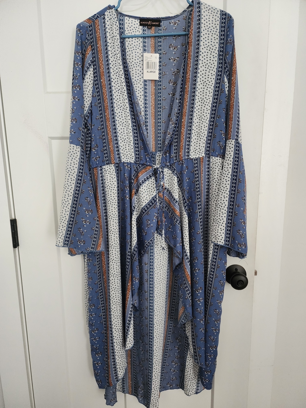 Blue Patterned Kimono